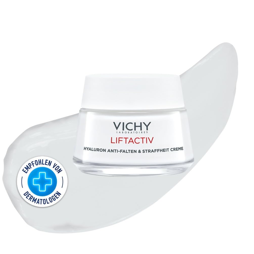 VICHY Straffende Anti-Aging Tagescreme – mit Hyaluron für trockene Haut, Anti-Falten & Aufpolsternd, 50 ml
