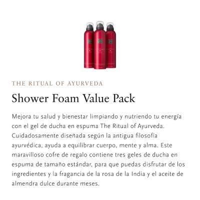 RITUALS The Ritual of Ayurveda Duschschaum Set (3x200ml) – Luxuriöse Pflege mit indischer Rose & Mandelöl