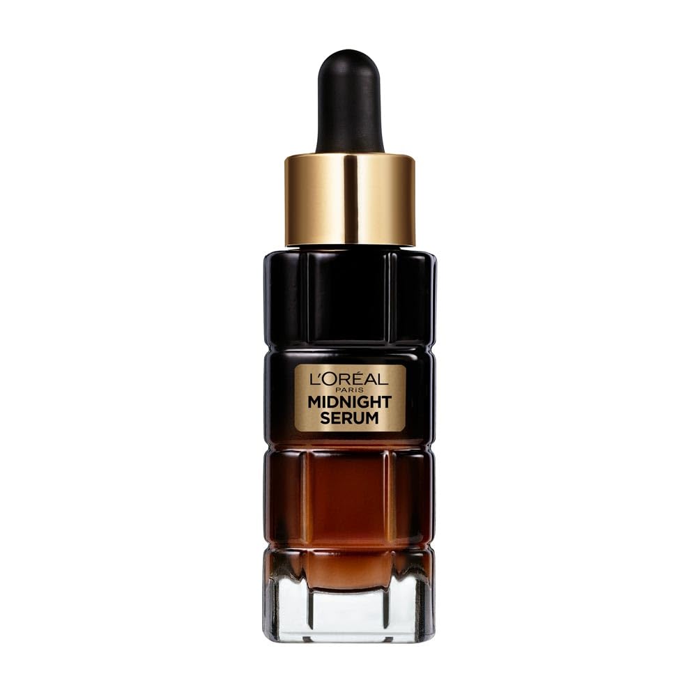 L’Oréal Paris Midnight Serum – Nachtserum für Regeneration, mit Antioxidantien & Vitamin E, gegen Falten, 30 ml