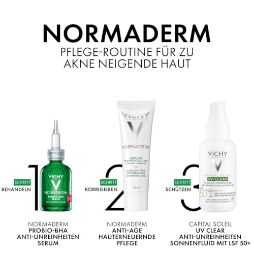 VICHY Normaderm Anti-Age – Pflege für unreine Haut, gegen Falten & Unreinheiten, 50 ml