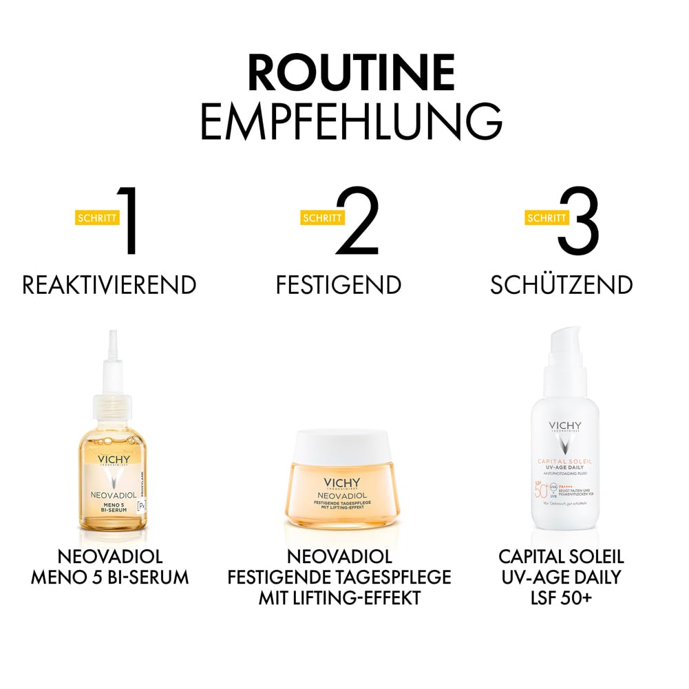 VICHY Festigende Tagescreme für trockene Haut – Anti-Aging mit Lifting-Effekt & Hyaluron, 50 ml