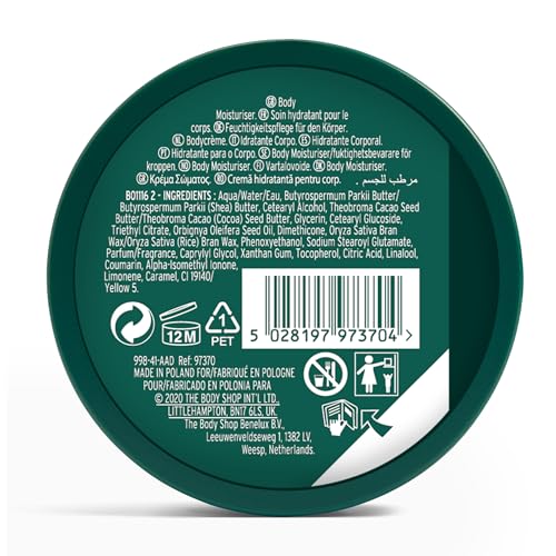 The Body Shop Shea Body Butter – Intensiv pflegende Körperbutter für trockene bis sehr trockene Haut, 200 ml
