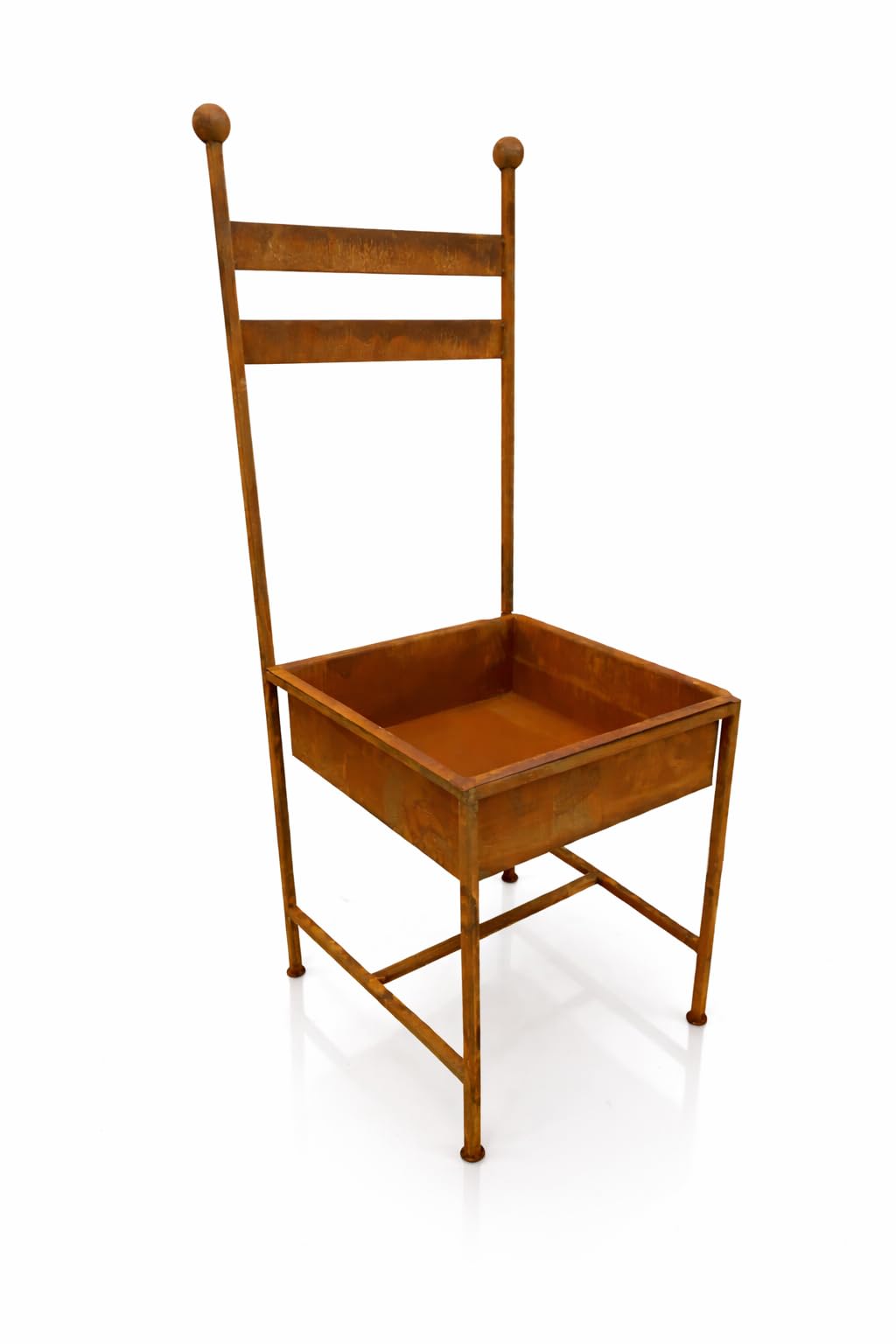 Blümelhuber Metallstuhl Rost Vintage – Pflanzschale Gartendeko zum Bepflanzen