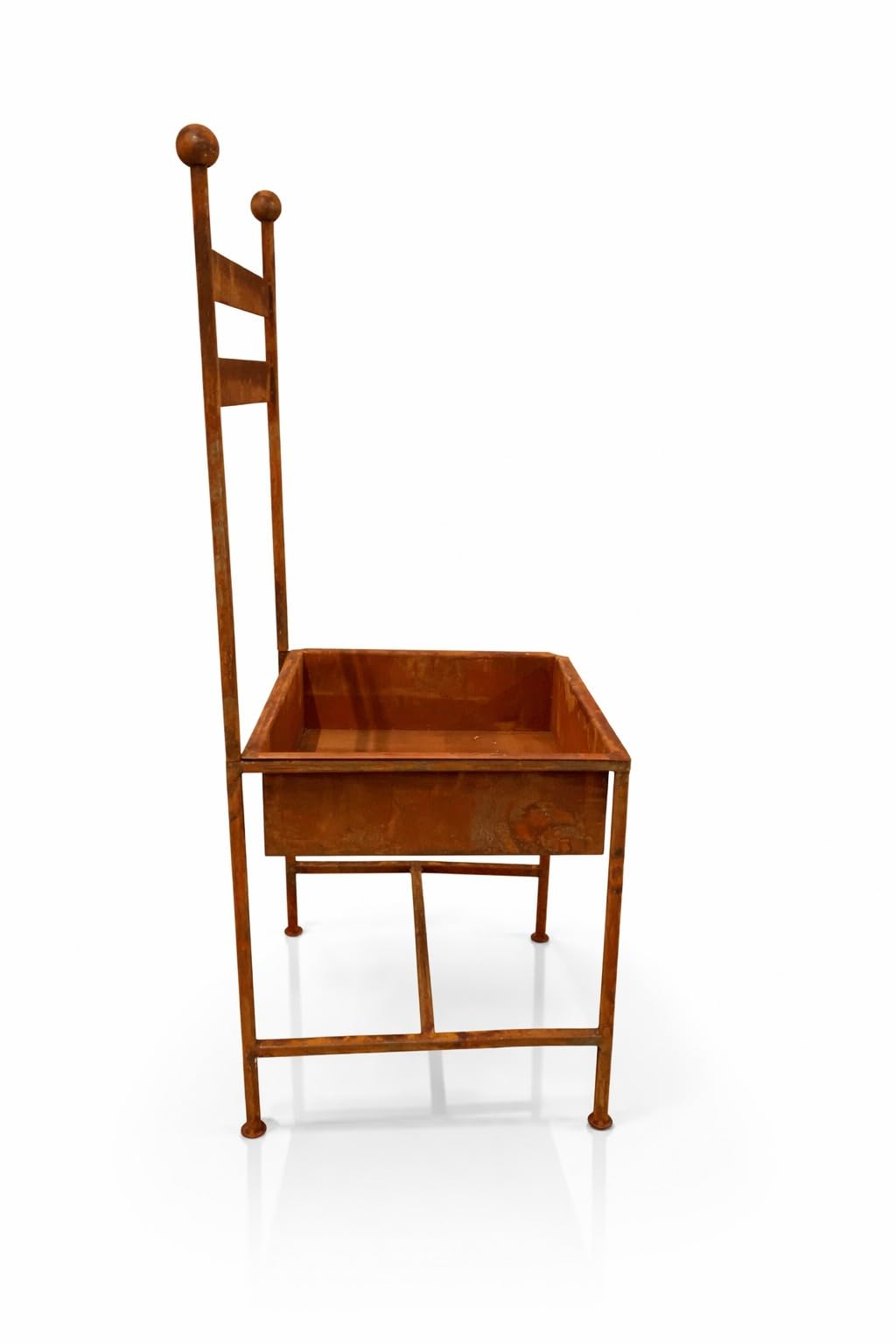 Blümelhuber Metallstuhl Rost Vintage – Pflanzschale Gartendeko zum Bepflanzen