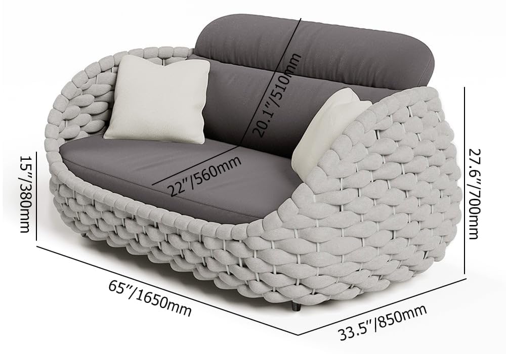 Outdoor Lounge Set für 4 Personen mit drehbaren Sesseln – Modern & wetterfest