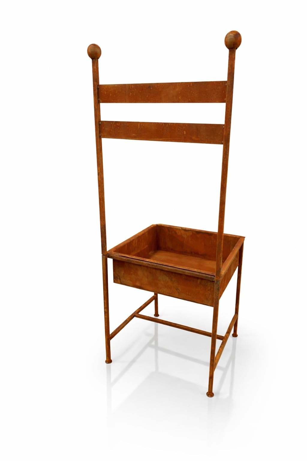 Blümelhuber Metallstuhl Rost Vintage – Pflanzschale Gartendeko zum Bepflanzen