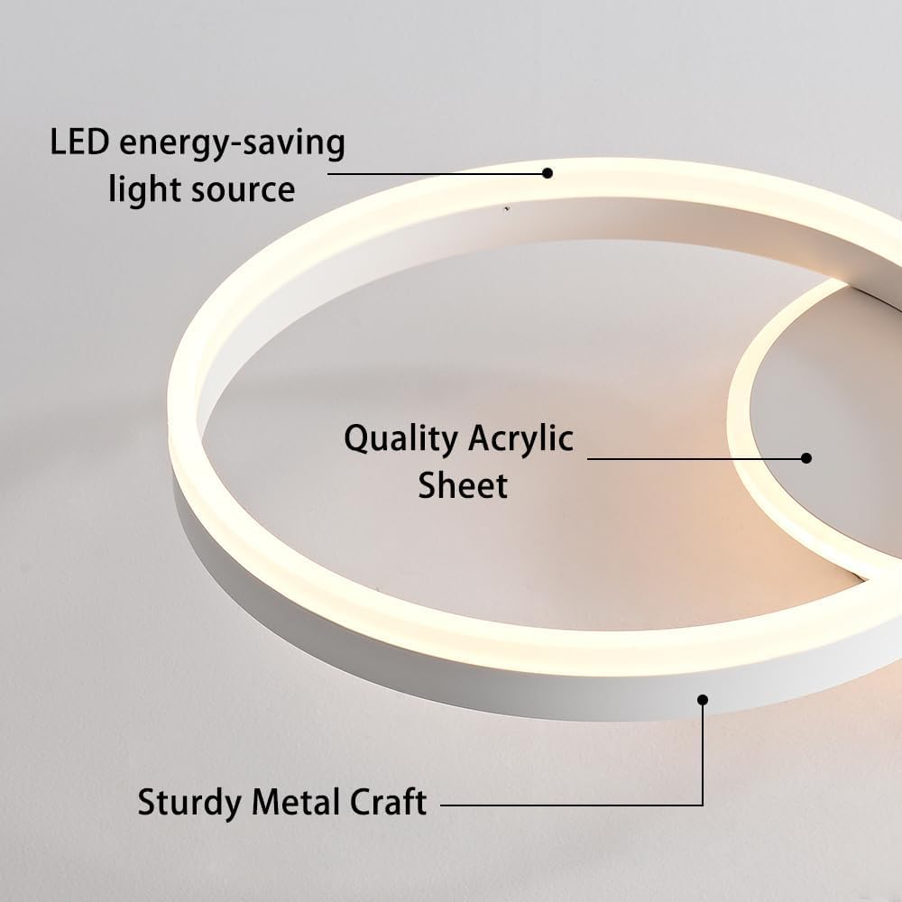 Elegante LED Ring-Deckenlampe – Dimmbar, Warm- & Kaltweiß