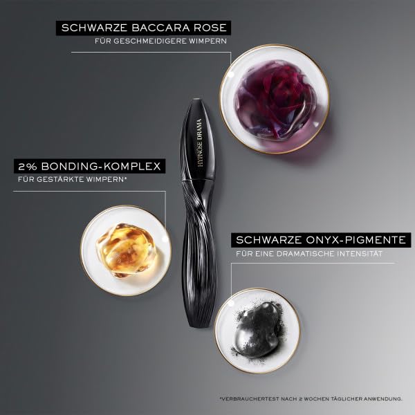 Lancôme Hypnôse Drama Mascara Black – Intense Volume, 24H Hold