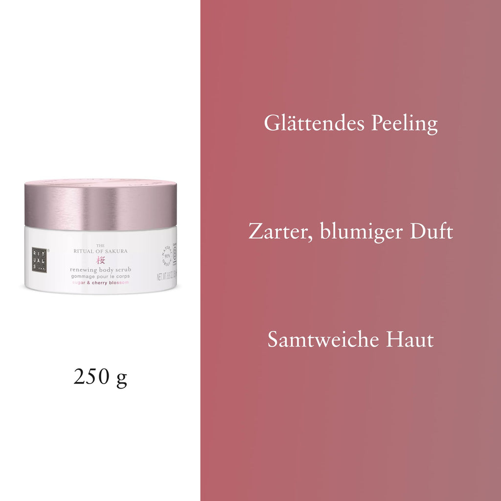 RITUALS The Ritual of Sakura Body Scrub – Luxuriöses Zucker-Körperpeeling mit Kirschblüte & Reisöl