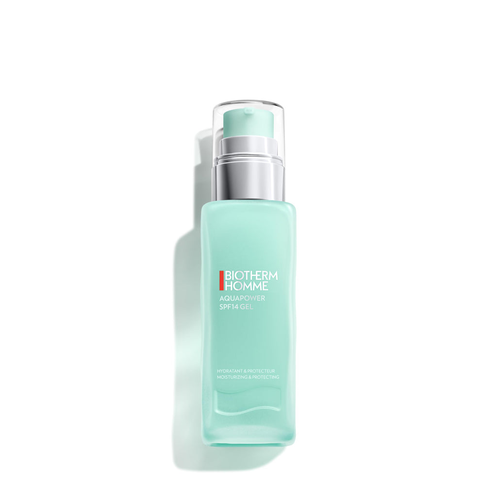 Biotherm Homme Aquapower Gel SPF14 – Feuchtigkeits Gesichtscreme für Männer mit Life Plankton 75