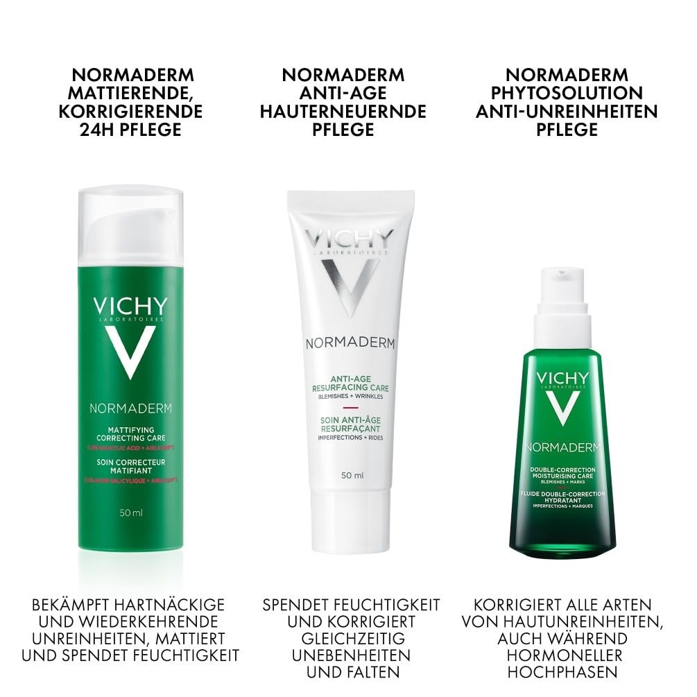 VICHY Normaderm Anti-Age – Pflege für unreine Haut, gegen Falten & Unreinheiten, 50 ml