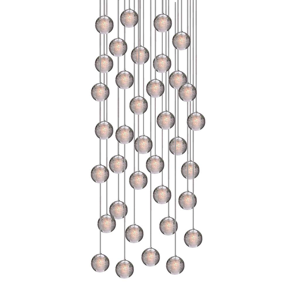 LED Kristall Pendelleuchte 36-flammig – Moderner Kronleuchter aus Glas für Wohnzimmer & Esszimmer