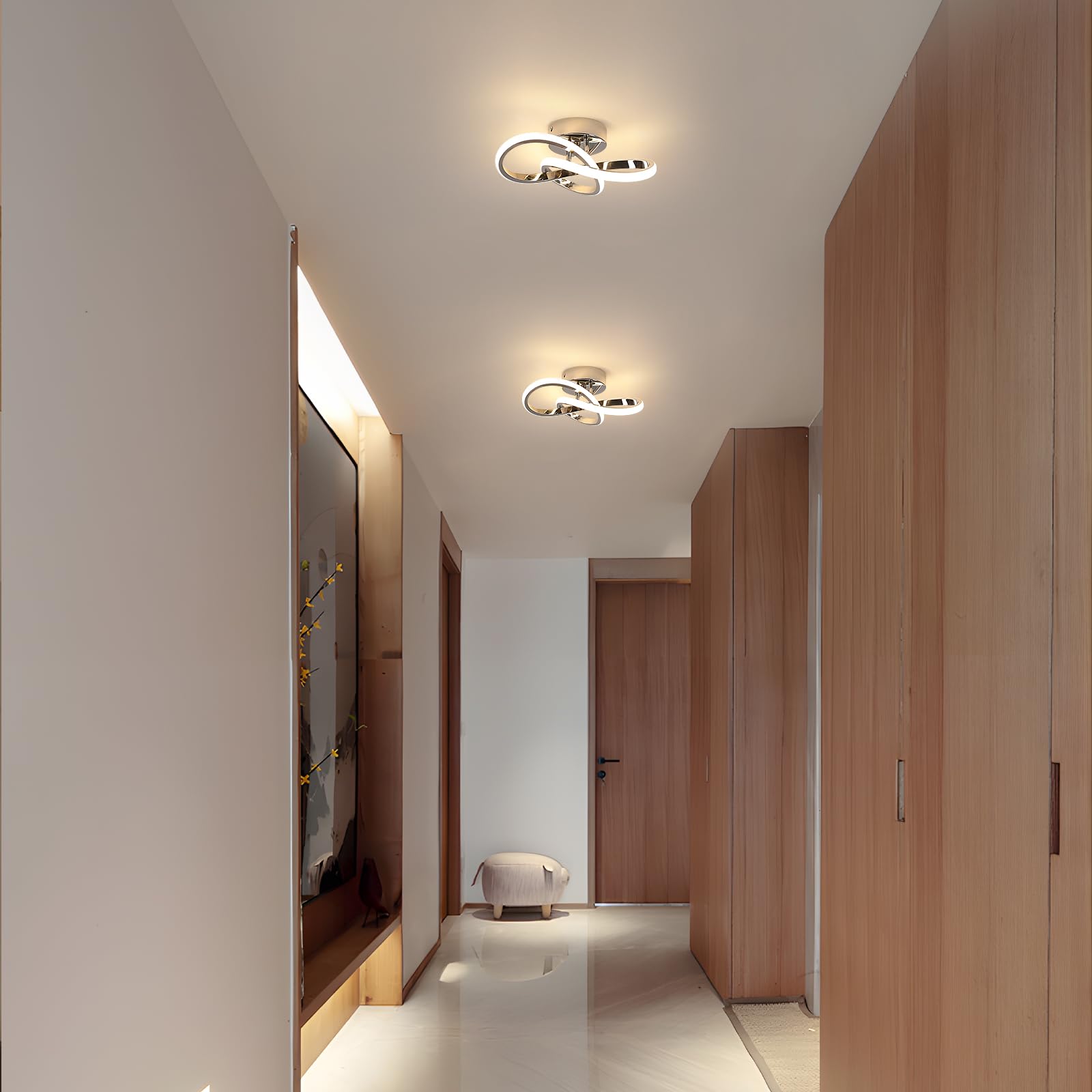 Moderne LED Deckenleuchte 30W – Warmweiß 3000K – Aluminium Design