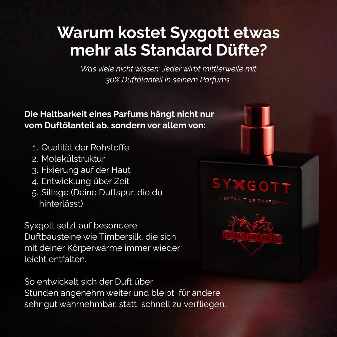 SYXGOTT Heartbreaker Extrait de Parfum Herren – Intensiver, langanhaltender Luxus Duft