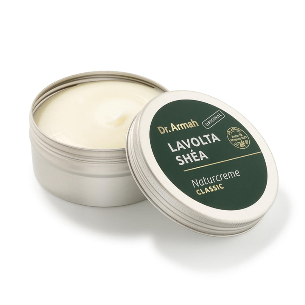 Dr. Armah Lavolta Shea Naturcreme Classic – Reichhaltige Körpercreme mit 100% Sheabutter & Vitamin E, 150 ml