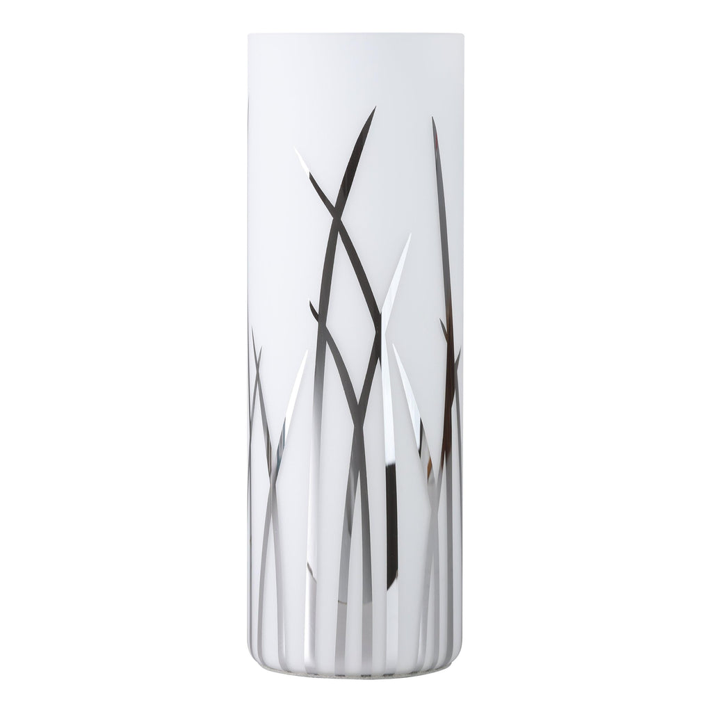 EGLO Tischlampe Rivato – Elegante Nachttischlampe aus Glas, Chrom/Weiß, E27