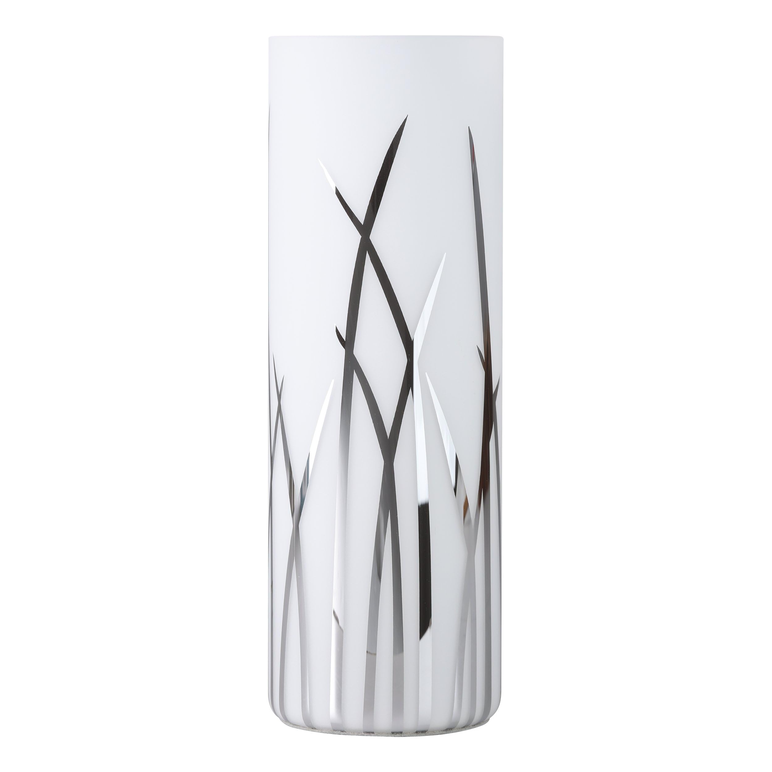 EGLO Tischlampe Rivato – Elegante Nachttischlampe aus Glas, Chrom/Weiß, E27