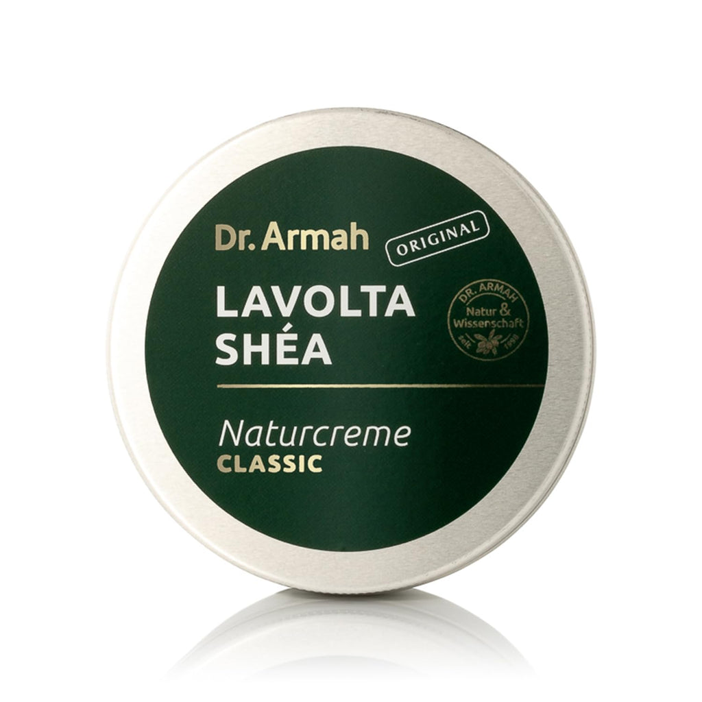 Dr. Armah Lavolta Shea Naturcreme Classic – Reichhaltige Körpercreme mit 100% Sheabutter & Vitamin E, 150 ml