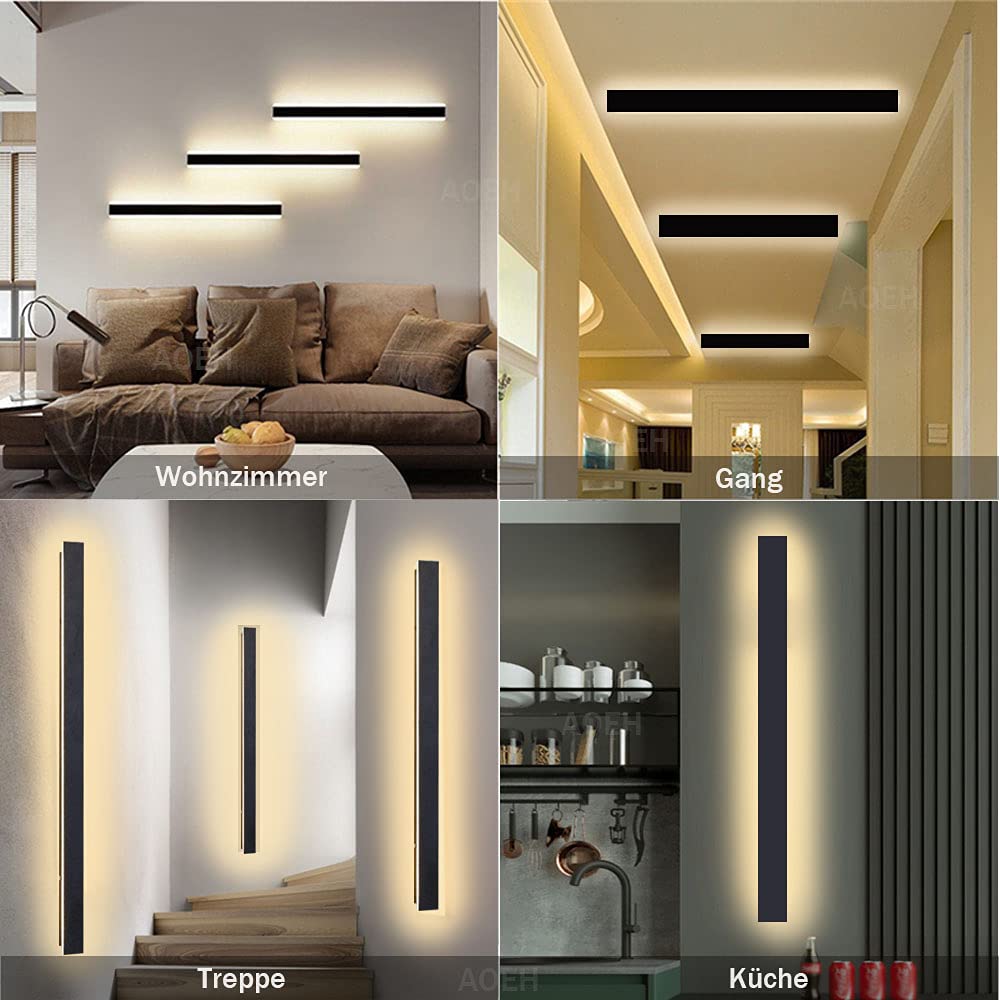 LED Außen-Wandleuchte Schwarz IP65 – Minimalistisches Aluminium Design