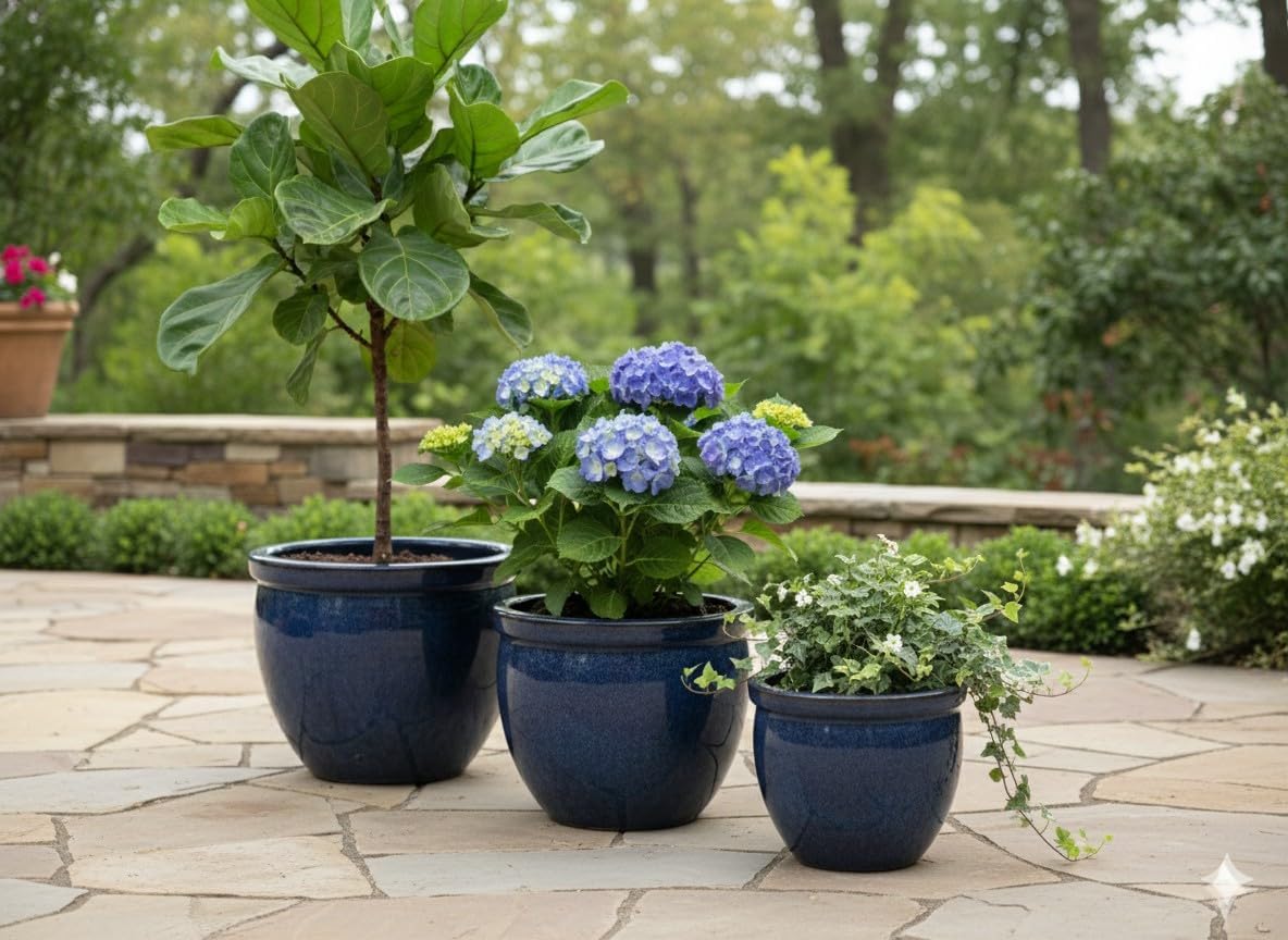Frostfester Keramik Blumentopf – Pflanzgefäß für Balkon, Terrasse & Garten