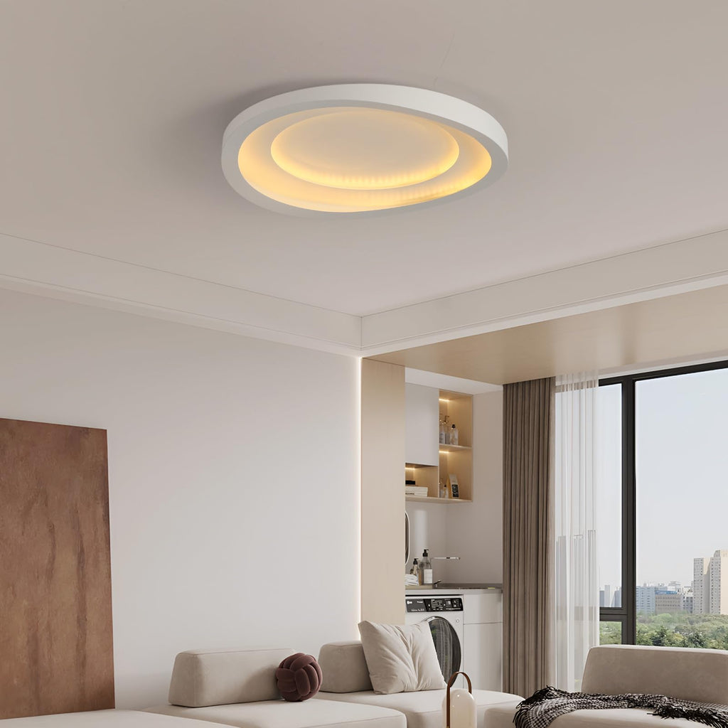 LED Deckenleuchte 60 cm dimmbar mit Fernbedienung – Minimalistische Deckenlampe für Wohnzimmerr