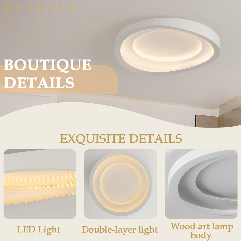 LED Deckenleuchte 60 cm dimmbar mit Fernbedienung – Minimalistische Deckenlampe für Wohnzimmerr