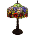 Bieye L30995 Tiffany Tischlampe mit Wisteria-Blumen – Handgefertigte Buntglasleuchte