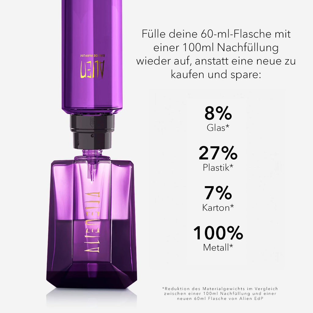 Mugler Alien Eau de Parfum 60 ml – woody floral amber fragrance for women, refillable