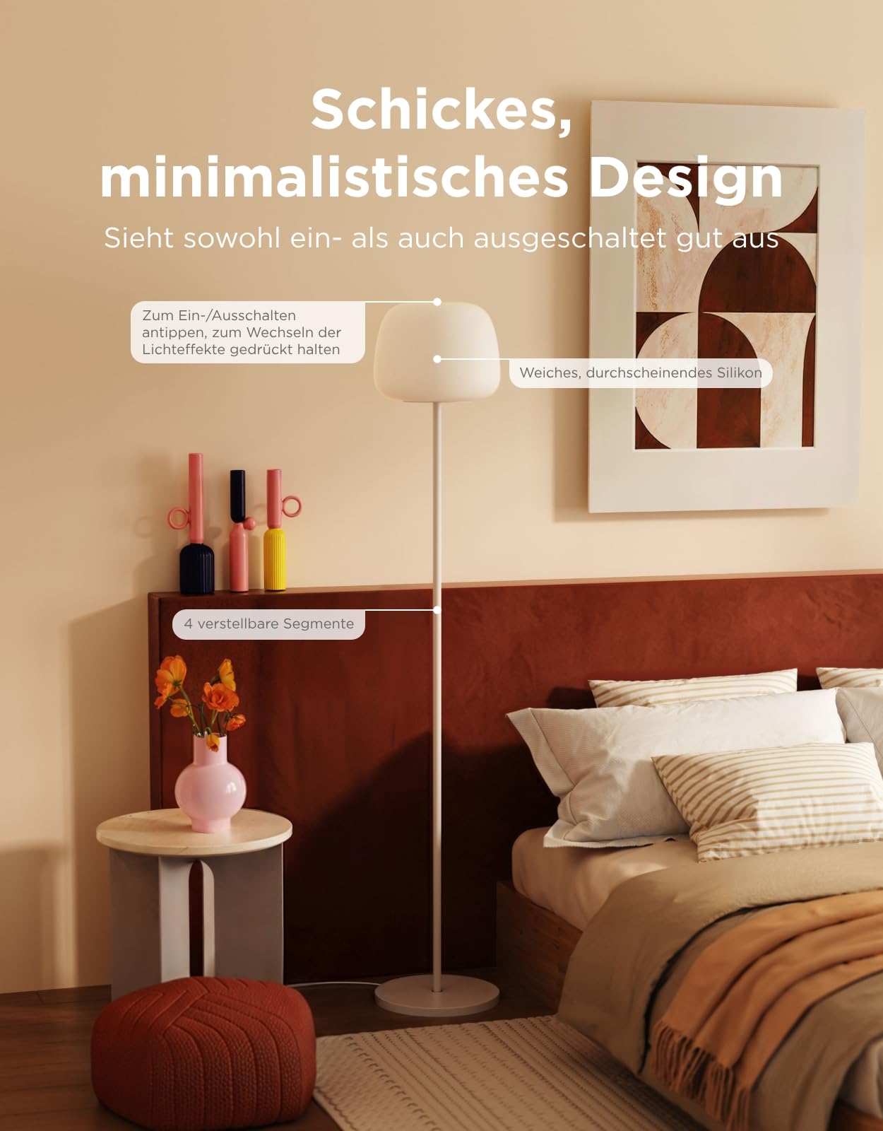 Govee Laterne LED Stehlampe RGBIC | Smart Standleuchte Wohnzimmer