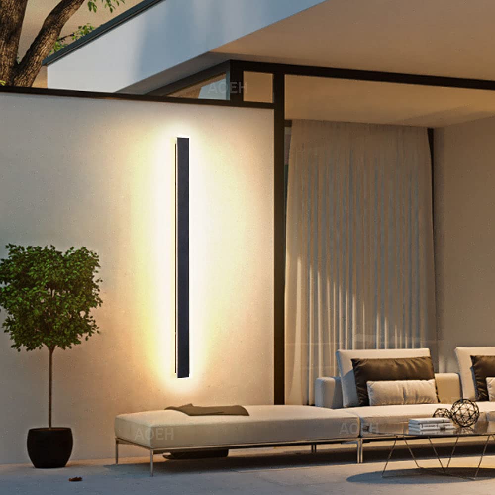 LED Außen-Wandleuchte Schwarz IP65 – Minimalistisches Aluminium Design