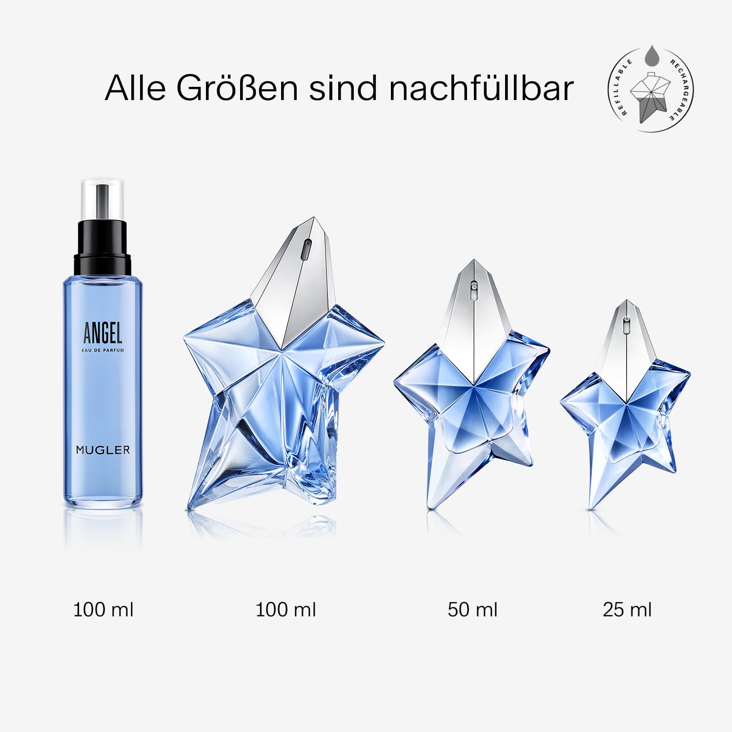 Mugler Angel Eau de Parfum – amber Gourmand Duft für Damen, nachfüllbar