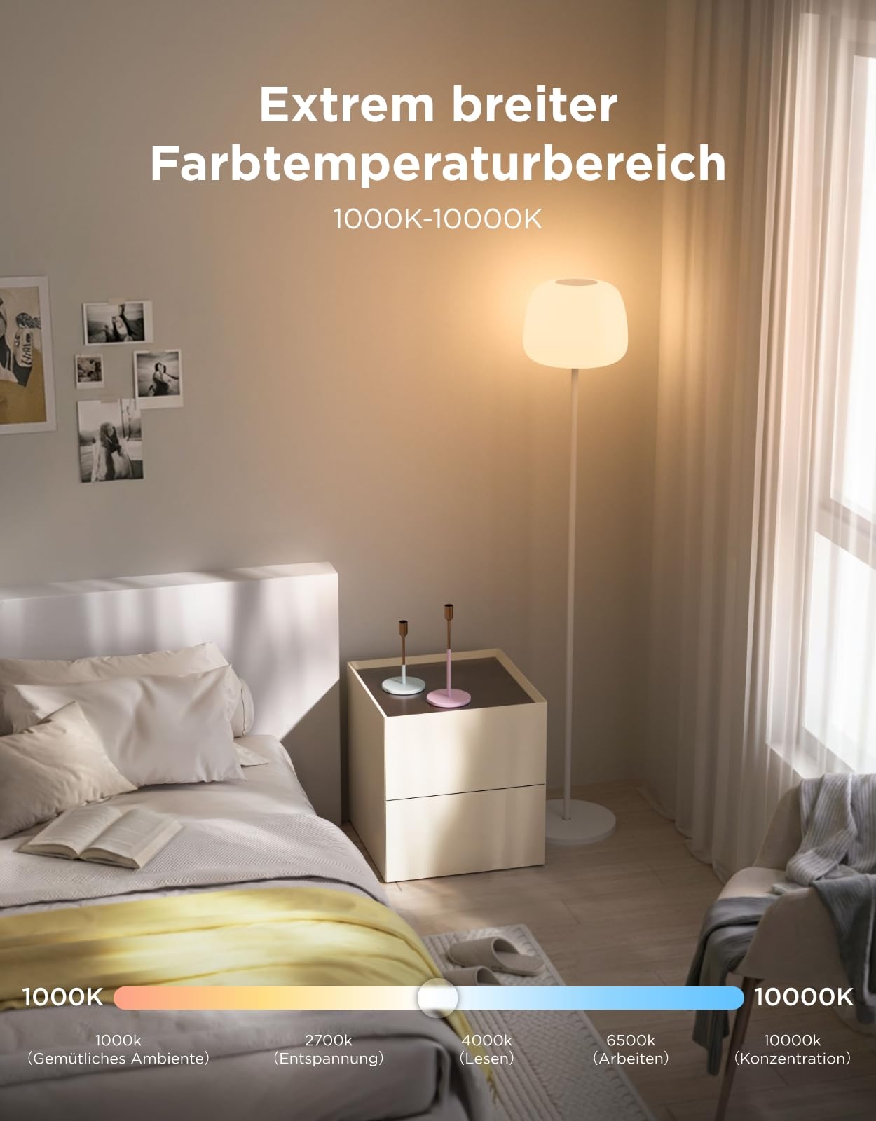 Govee Laterne LED Stehlampe RGBIC | Smart Standleuchte Wohnzimmer