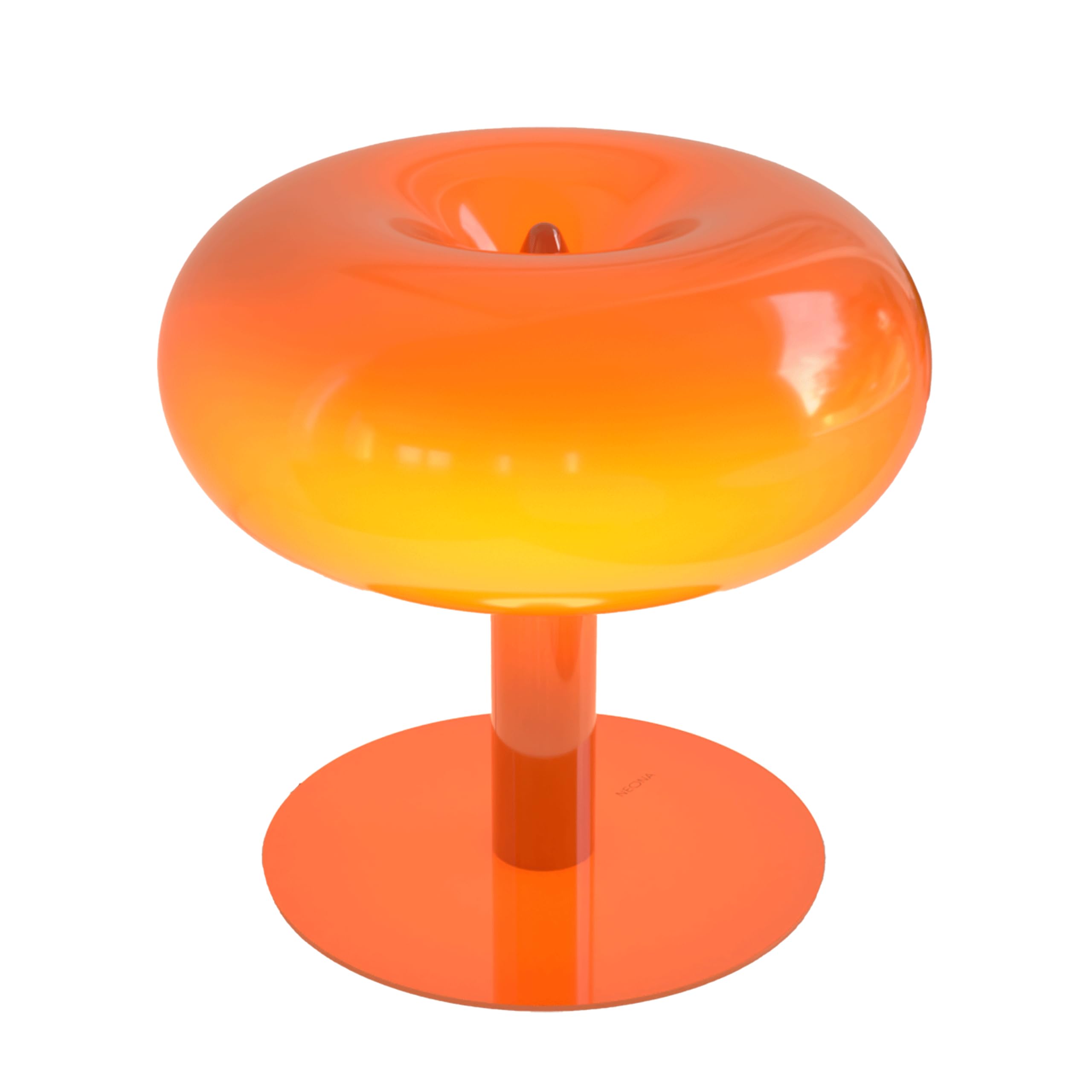 NEONA Lumio Retro LED-Tischlampe dimmbar Touch – Design Pilzlampe Orange