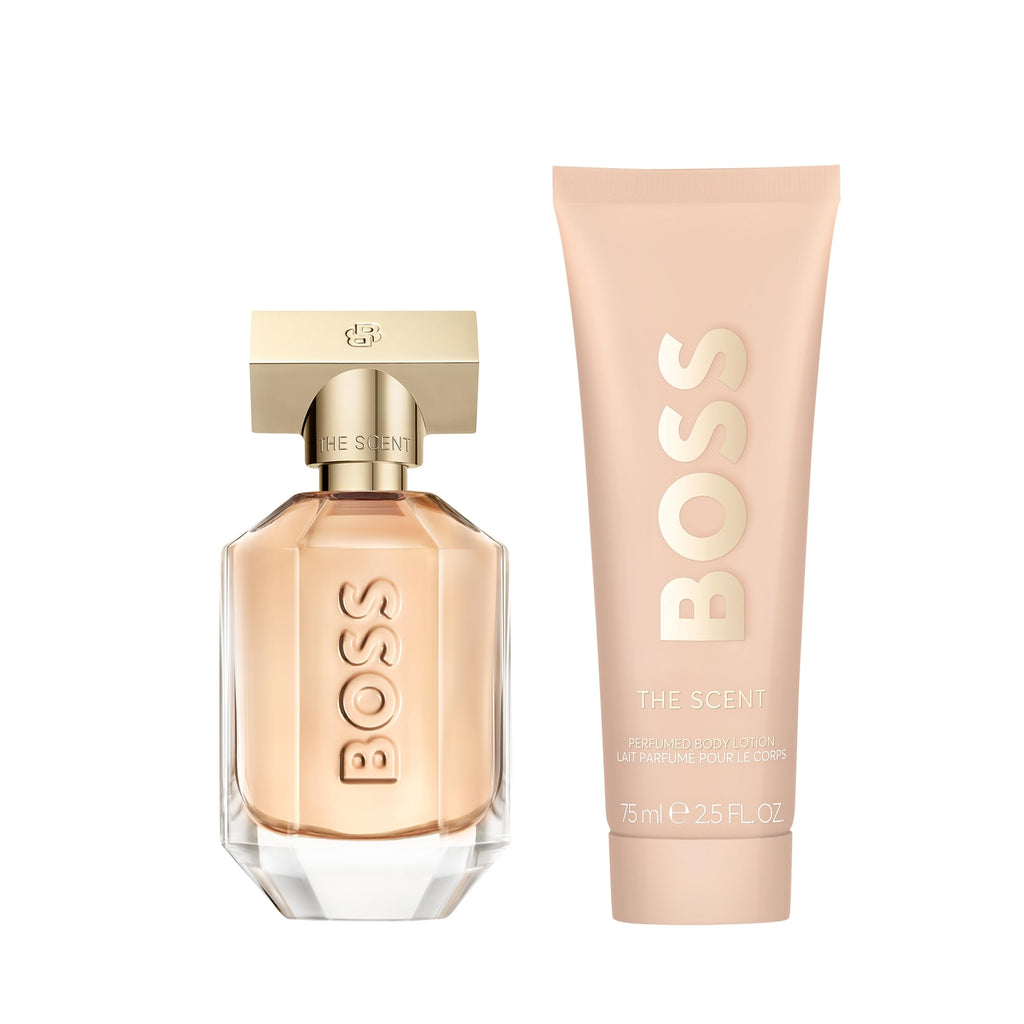 BOSS The Scent Eau de Parfum & Body Lotion Geschenkset für Damen 50 ml + 75 ml