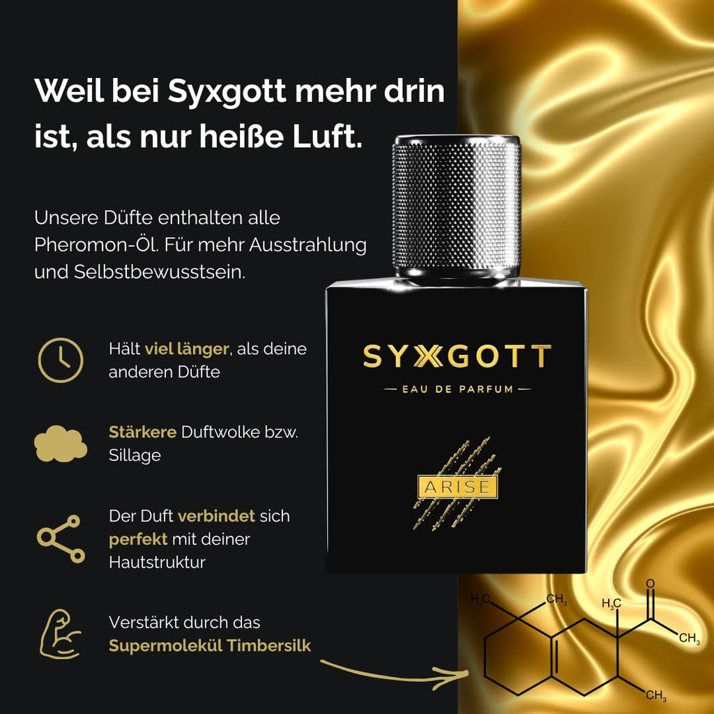 SYXGOTT ARISE Herrenparfum – Intensiver Luxus Duft, holzig & würzig, langanhaltend