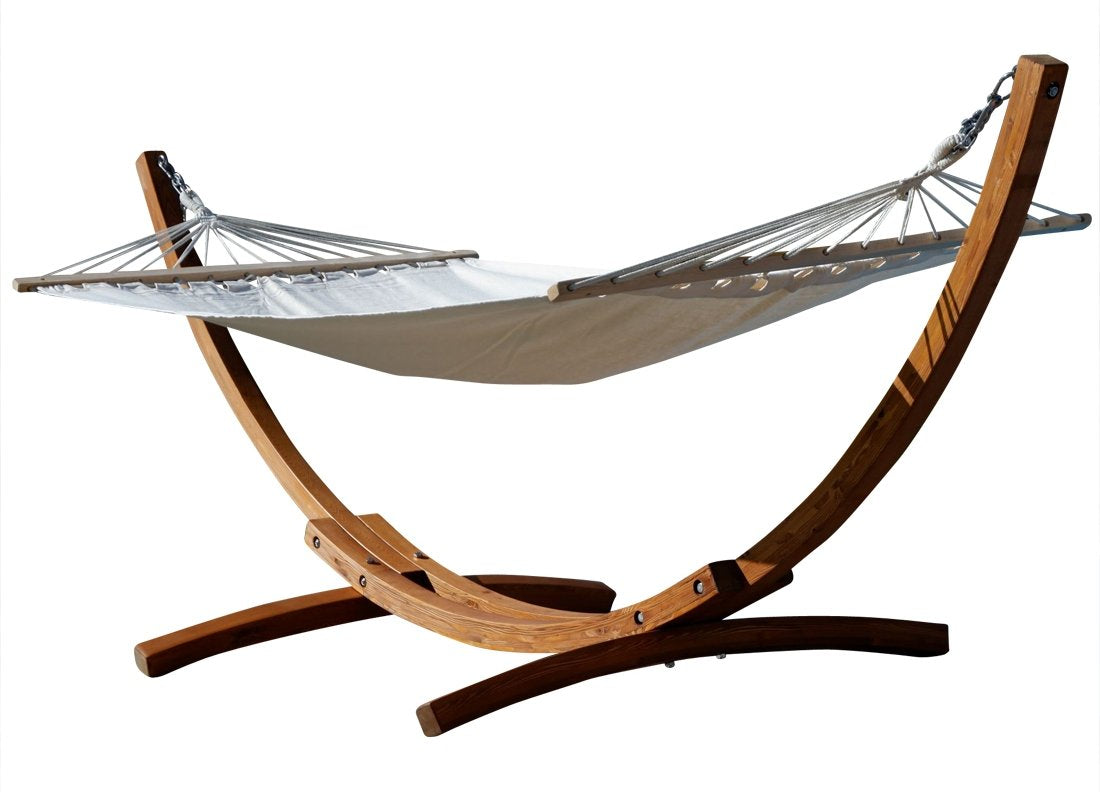 ALEOS ARADOS Hängemattengestell 320cm aus Lärchenholz mit Stabhängematte