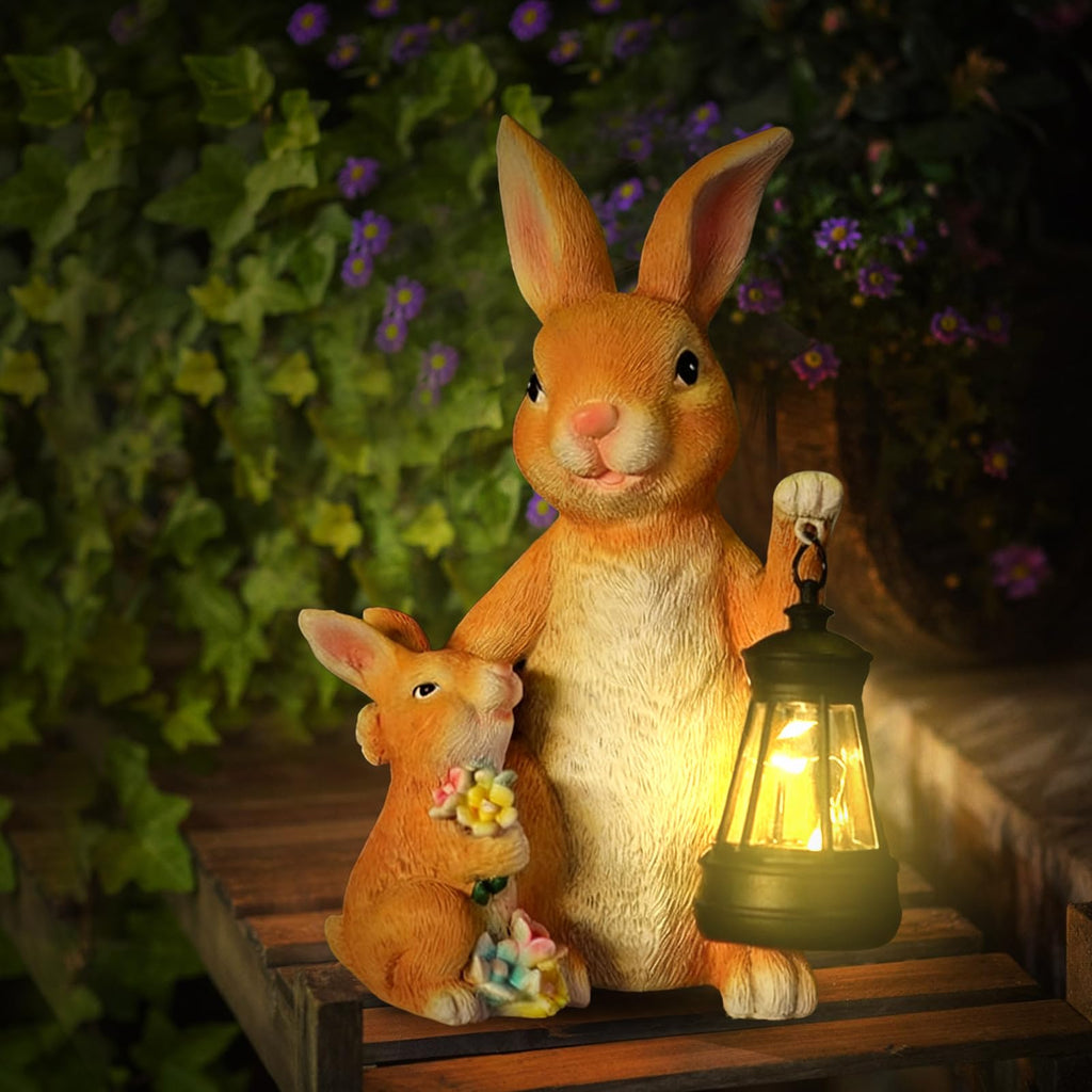 Solar Osterhasen Figuren – Garten Deko für Balkon, Terrasse & Frühlingsdeko