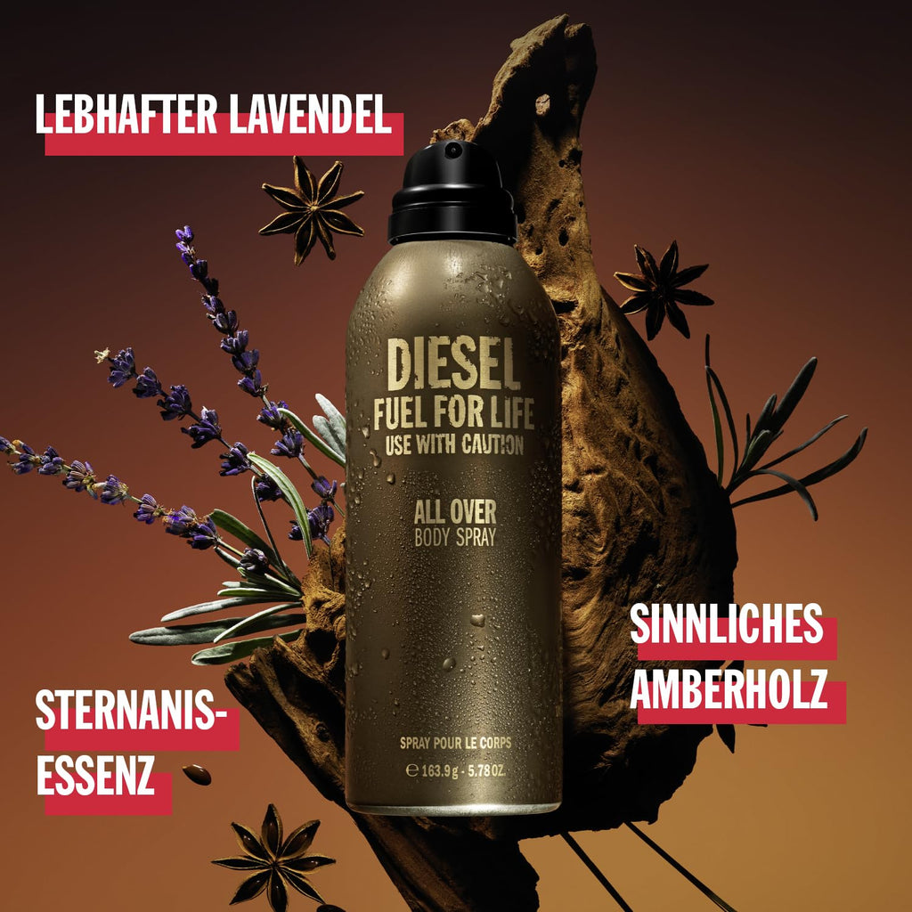 Diesel Fuel For Life Body Spray for Men 200 ml – Aromatic Fragrance