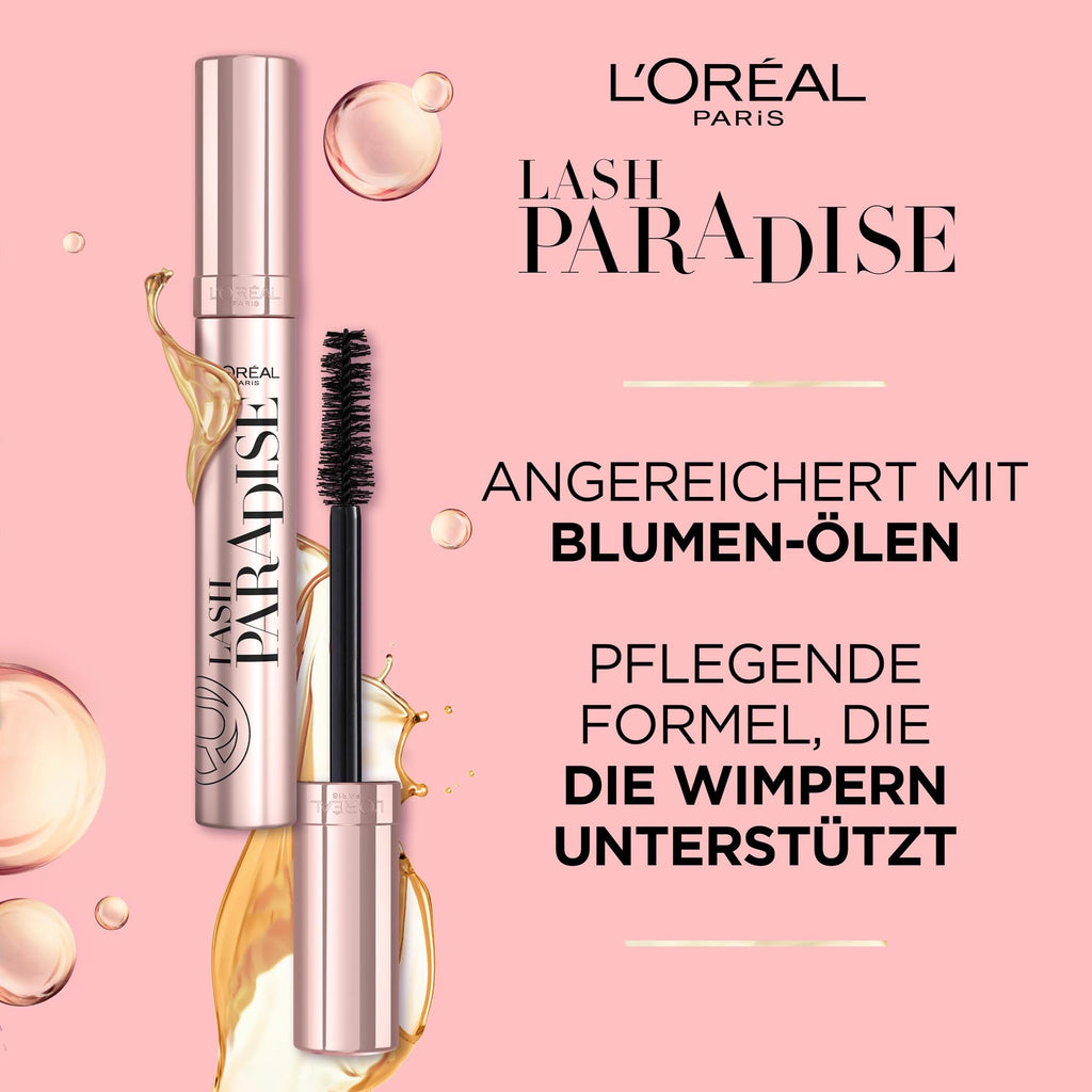 L'Oréal Lash Paradise Mascara Schwarz – Volumen & Länge ohne Verkleben