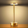 Hapfish LED Tischlampe Kabellos – Akku 5000mAh Touch Tischleuchte Dimmbar Gold