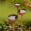 Regenfänger Gartenstecker Naturrost 60 cm – Insektentränke Metall Beetstecker