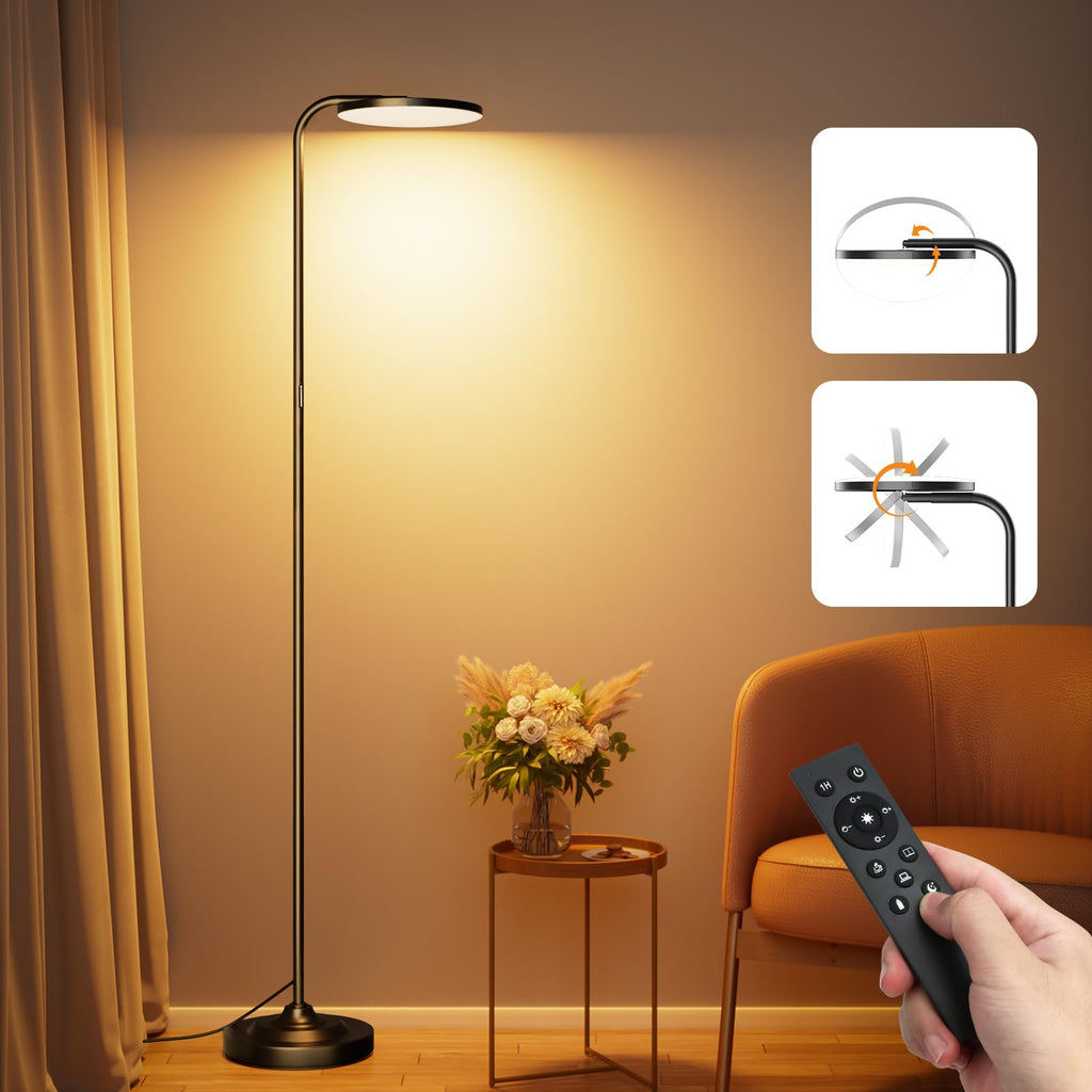SIBRILLE LED Stehlampe Wohnzimmer dimmbar | Deckenfluter mit Fernbedienung
