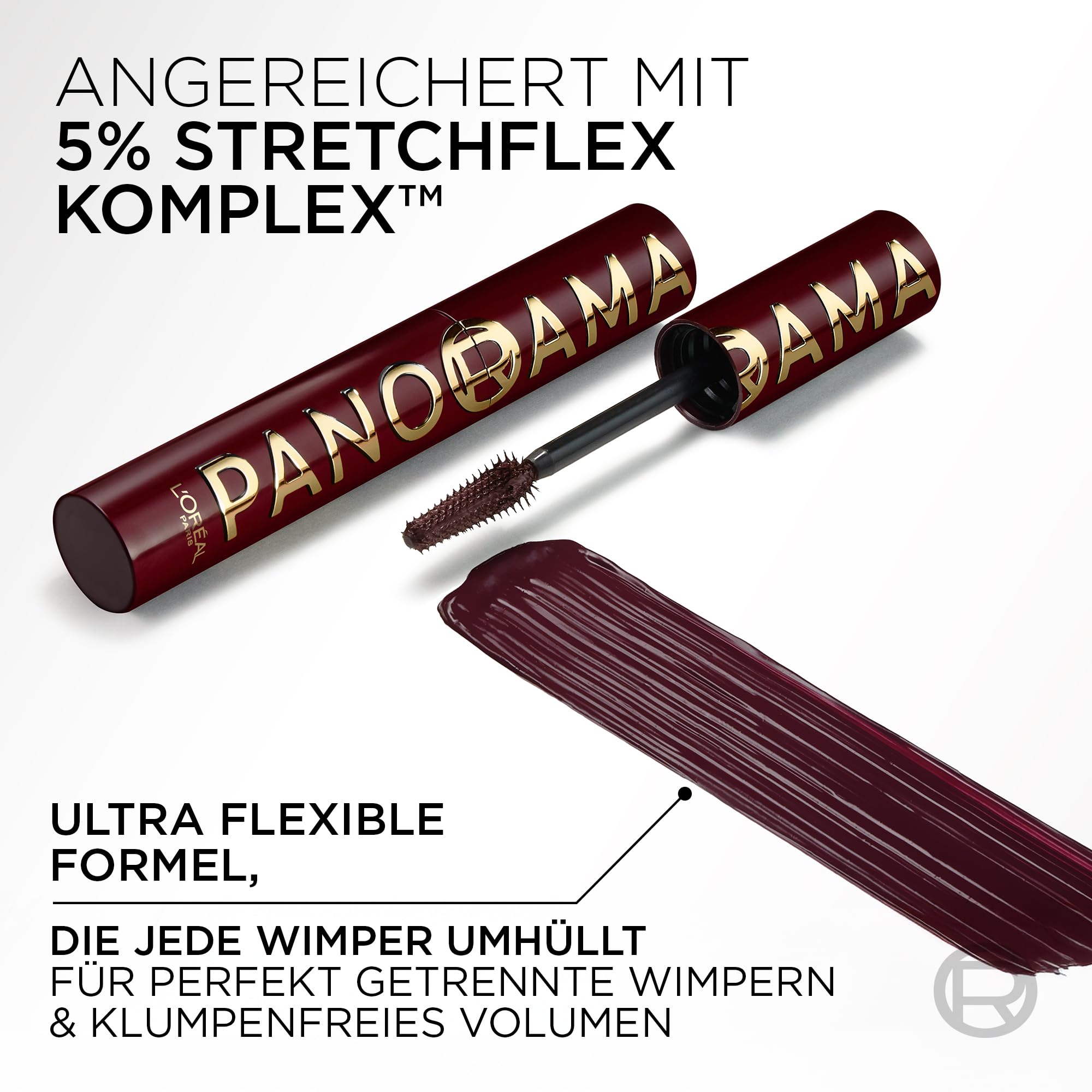 L'Oréal Panorama Mascara Bordeaux – Volumen Wimperntusche Farbe & Länge