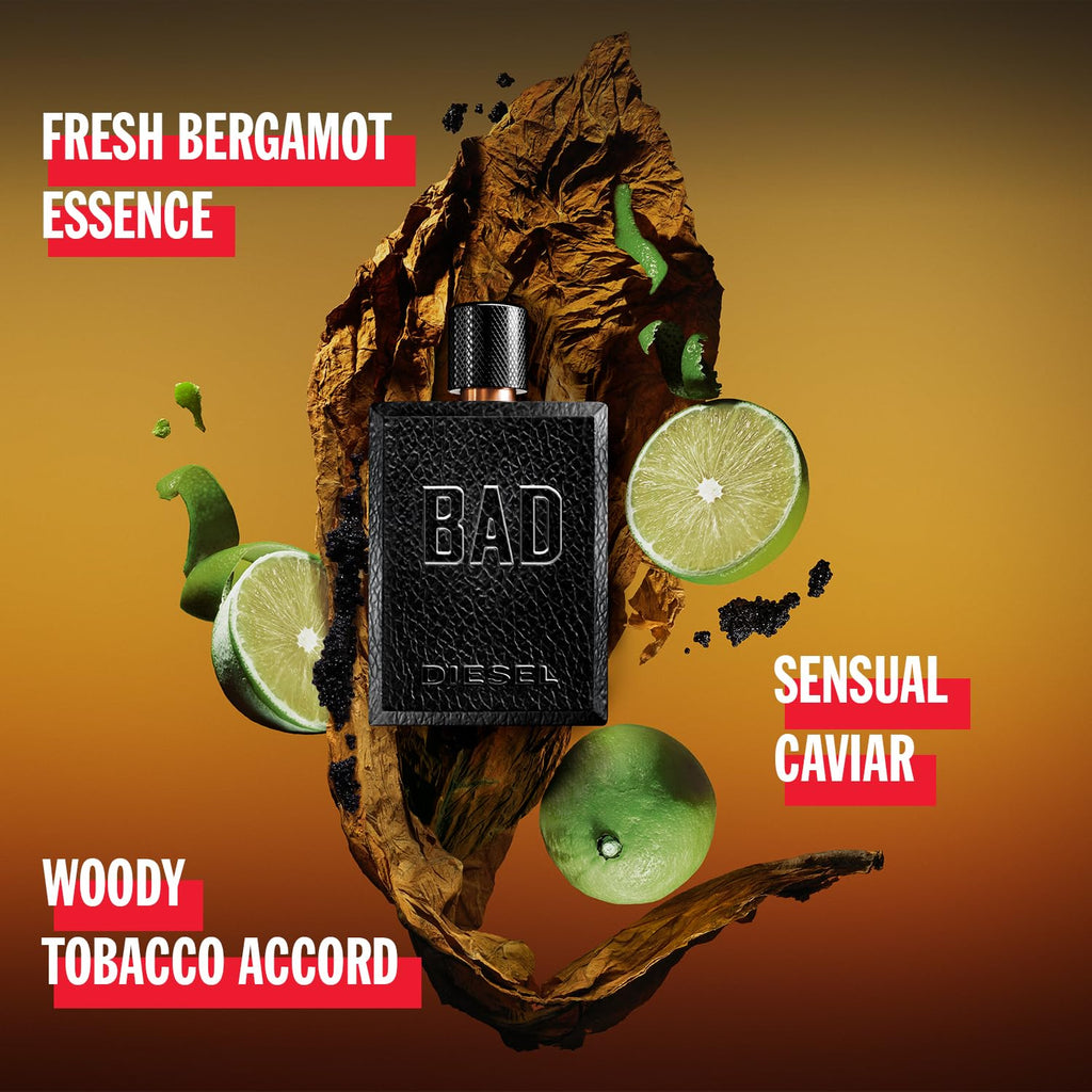 Diesel Bad Eau de Toilette for Men 100 ml – Aromatic Woody Fragrance