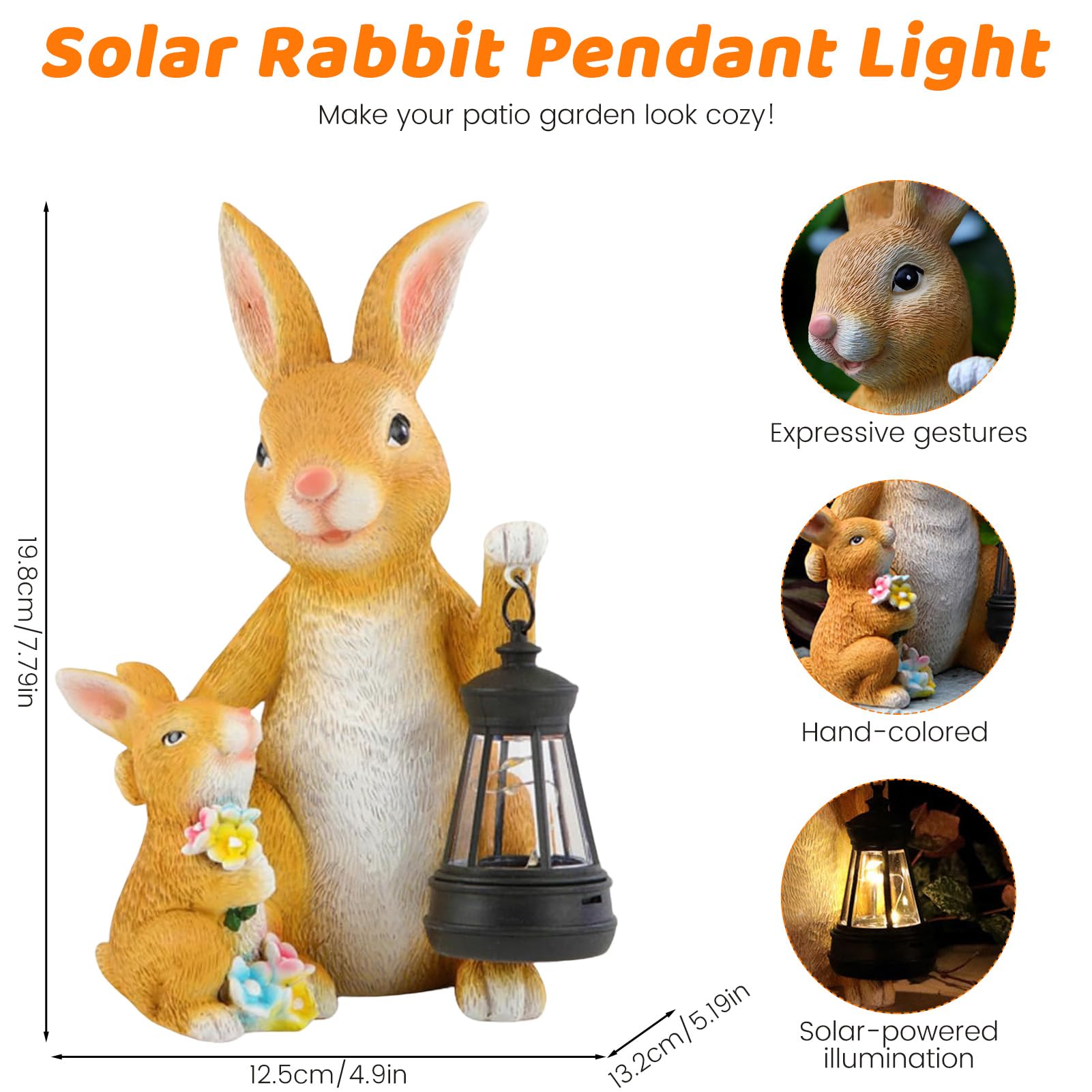 Solar Osterhasen Figuren – Garten Deko für Balkon, Terrasse & Frühlingsdeko