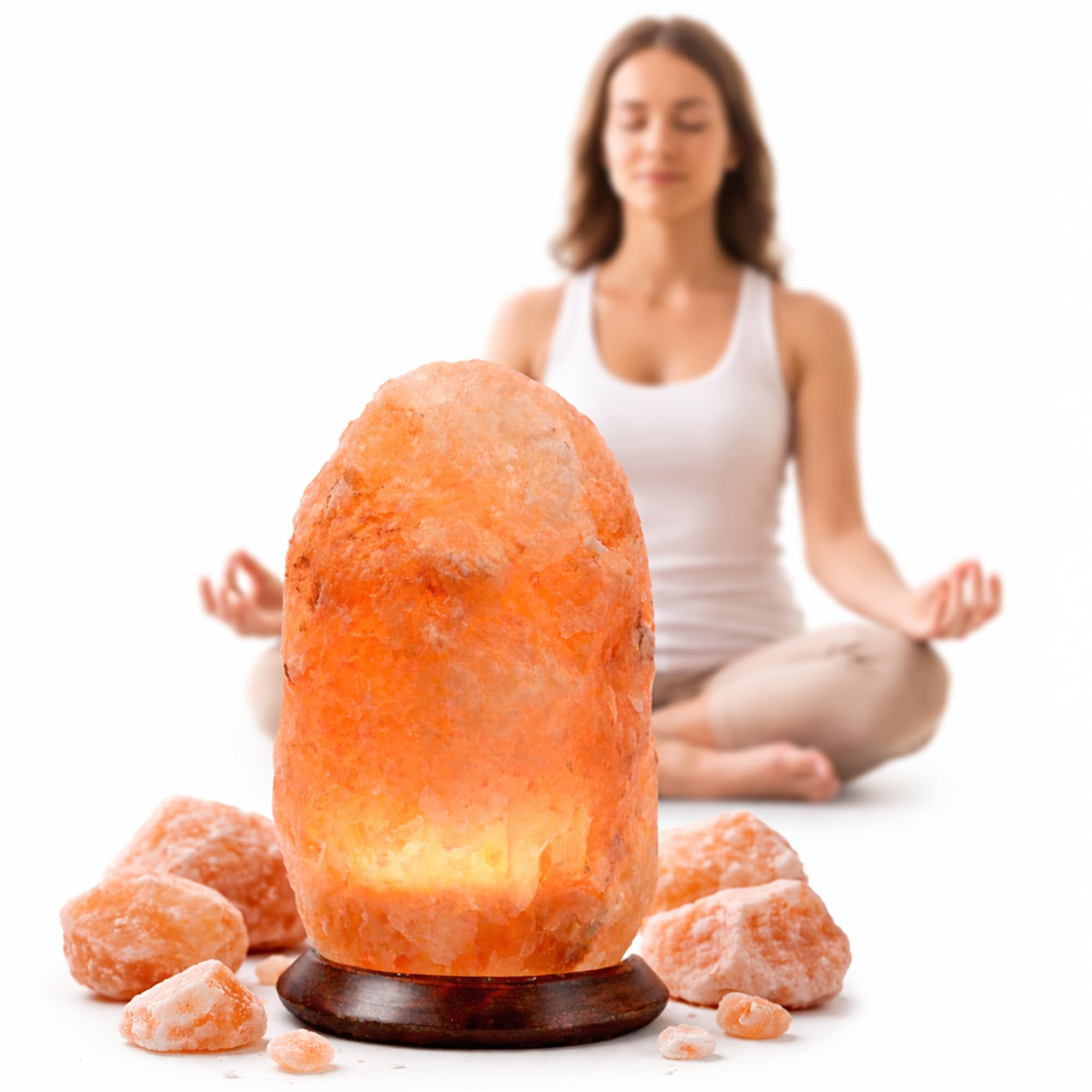 Himalaya Salzlampe – Natürliche Kristallsalz Lampe für Entspannung, Meditation & Schlafzimmer