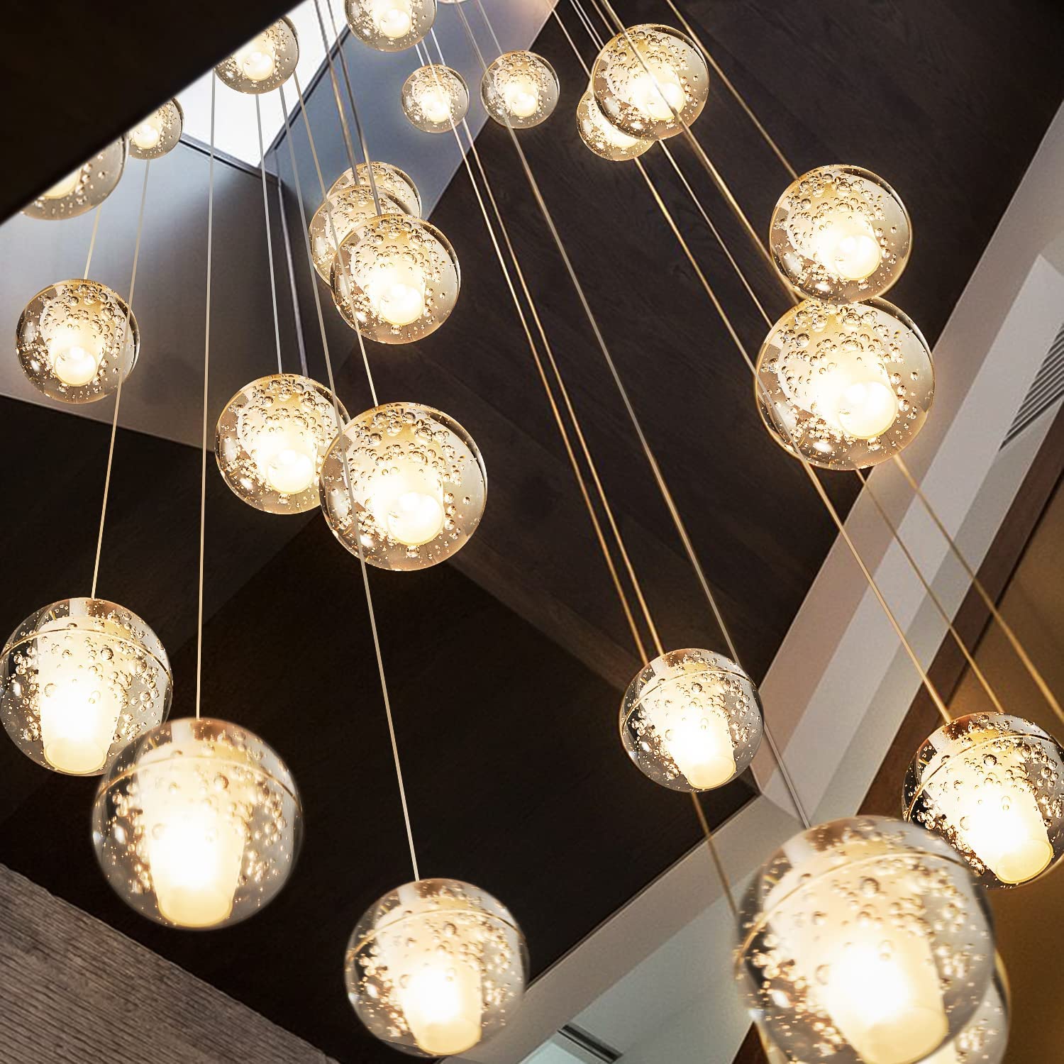 LED Kristall Pendelleuchte 26-flammig – Moderner Glas Kronleuchter für Wohnzimmer & Esszimmer