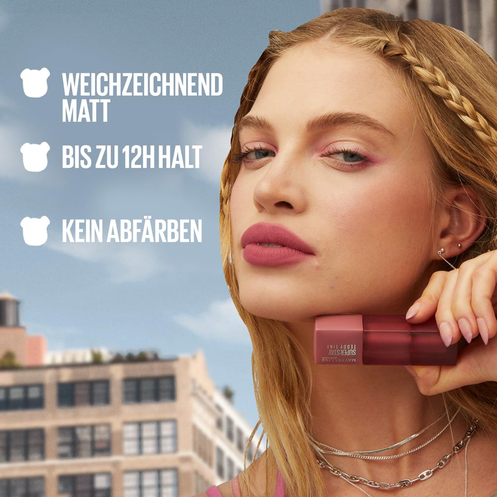 Maybelline Superstay Teddy Tint Lippenstift – Soft Matte & Long Lasting