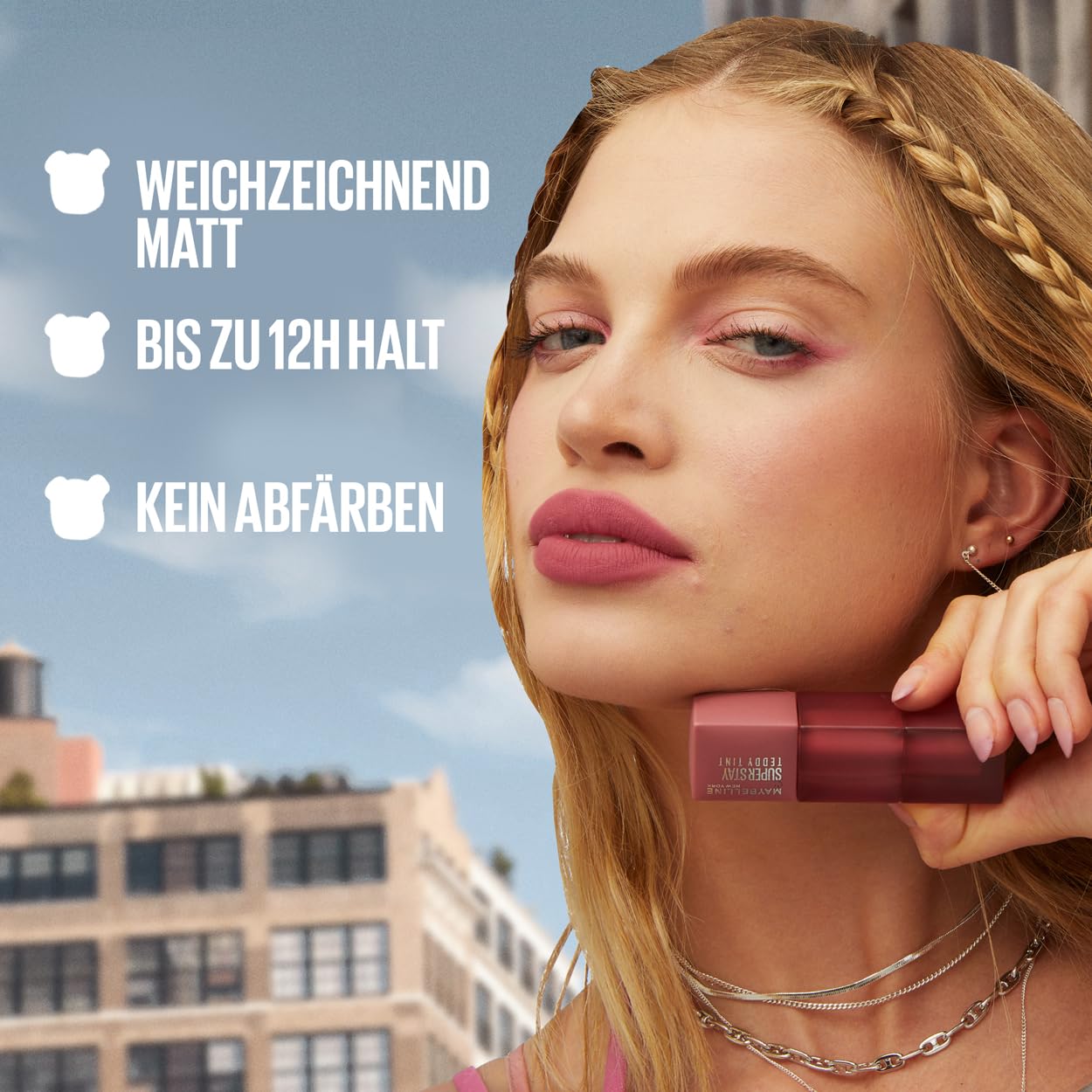 Maybelline Superstay Teddy Tint Lippenstift – Soft Matte & Long Lasting