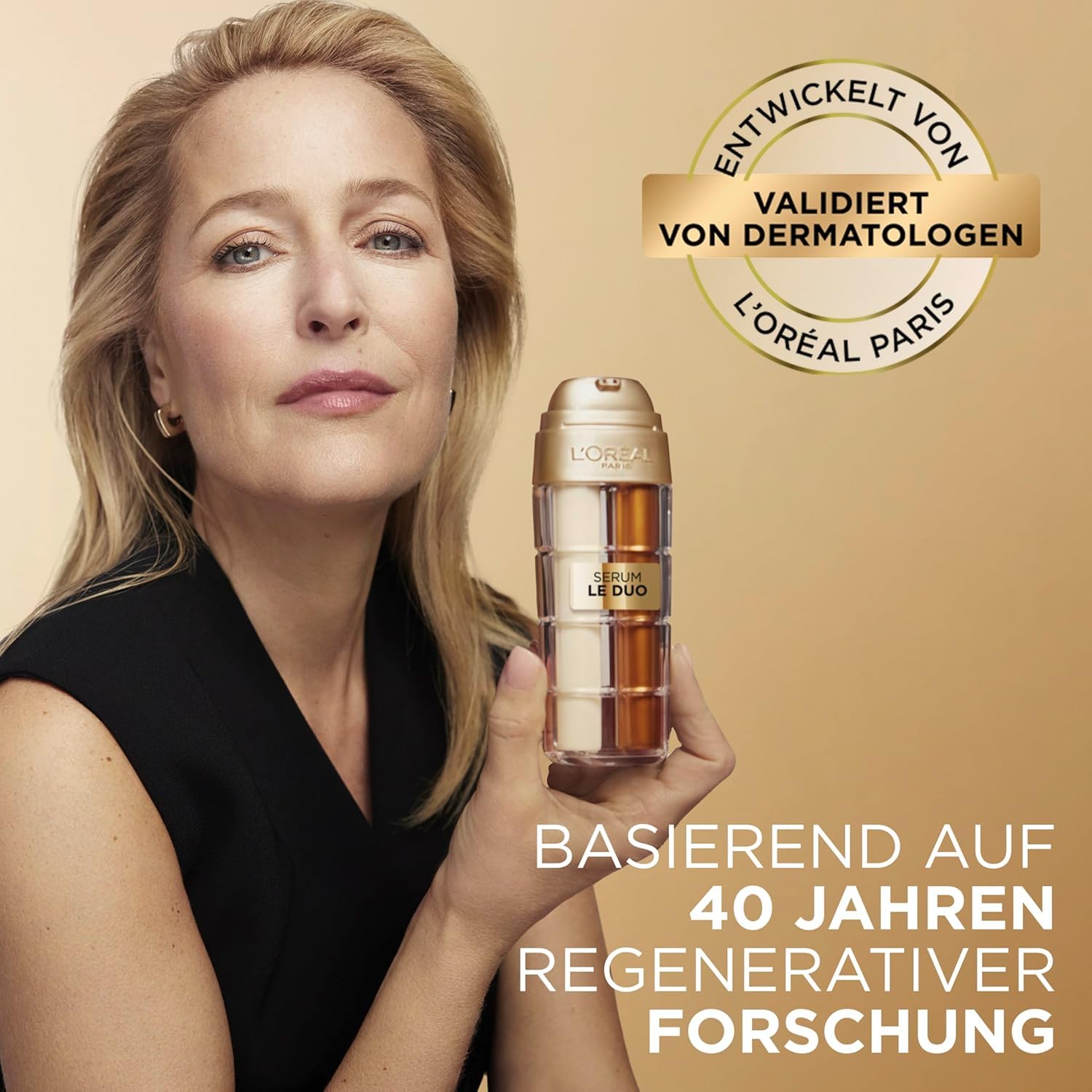 L’Oréal Paris Age Perfect Serum Le Duo – Anti-Aging Serum mit Kollagen & Vitamin B3, 30 ml